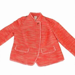 Chico orange military style fringe suit jacket